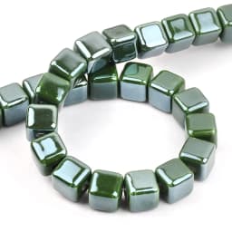 Fashion Colors 6mm/8mm/10mm Square Beads Ceramic Beads DIY 2.0mm Hole Beads Handmade Porcelain Beads For Jewelry Making