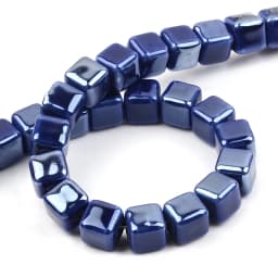 Fashion Colors 6mm/8mm/10mm Square Beads Ceramic Beads DIY 2.0mm Hole Beads Handmade Porcelain Beads For Jewelry Making
