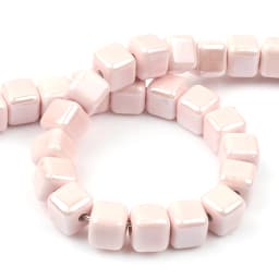 Fashion Colors 6mm/8mm/10mm Square Beads Ceramic Beads DIY 2.0mm Hole Beads Handmade Porcelain Beads For Jewelry Making