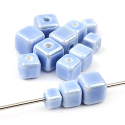 Fashion Colors 6mm/8mm/10mm Square Beads Ceramic Beads DIY 2.0mm Hole Beads Handmade Porcelain Beads For Jewelry Making