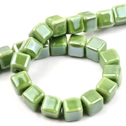 Fashion Colors 6mm/8mm/10mm Square Beads Ceramic Beads DIY 2.0mm Hole Beads Handmade Porcelain Beads For Jewelry Making