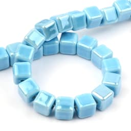 Fashion Colors 6mm/8mm/10mm Square Beads Ceramic Beads DIY 2.0mm Hole Beads Handmade Porcelain Beads For Jewelry Making