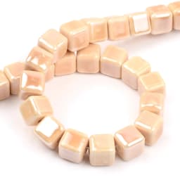 Fashion Colors 6mm/8mm/10mm Square Beads Ceramic Beads DIY 2.0mm Hole Beads Handmade Porcelain Beads For Jewelry Making