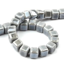 Fashion Colors 6mm/8mm/10mm Square Beads Ceramic Beads DIY 2.0mm Hole Beads Handmade Porcelain Beads For Jewelry Making