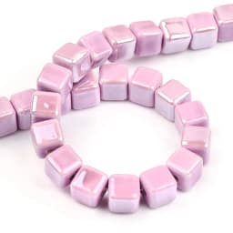 Fashion Colors 6mm/8mm/10mm Square Beads Ceramic Beads DIY 2.0mm Hole Beads Handmade Porcelain Beads For Jewelry Making