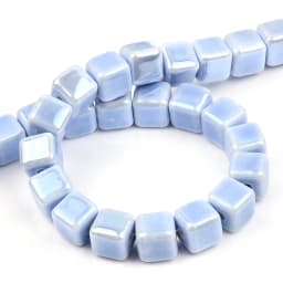 Fashion Colors 6mm/8mm/10mm Square Beads Ceramic Beads DIY 2.0mm Hole Beads Handmade Porcelain Beads For Jewelry Making