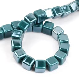 Fashion Colors 6mm/8mm/10mm Square Beads Ceramic Beads DIY 2.0mm Hole Beads Handmade Porcelain Beads For Jewelry Making