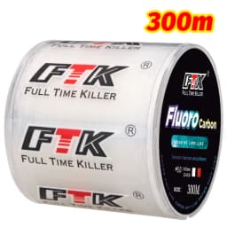 300m 500m Fluorocarbon Coating Fishing Line 4.13LB-34.32LB Carbon Fiber Leader Line Fishing Lure Wire Sinking Line Japan