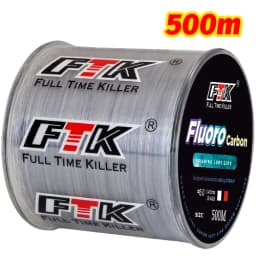 300m 500m Fluorocarbon Coating Fishing Line 4.13LB-34.32LB Carbon Fiber Leader Line Fishing Lure Wire Sinking Line Japan