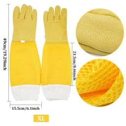 Beekeeper Beekeeping Gloves Protective Sleeves Ventilated Professional Anti Bee for Apiculture Beekeeper Prevent Beehive tools