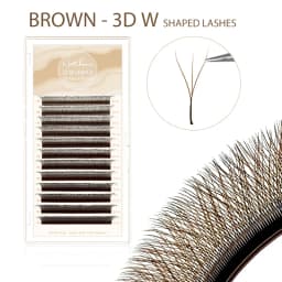 NATUHANA 3D 4D 5D W-Shape Eyelash Extension C D L LU(M) Curl Colorful Lashes High Quality Clover W Brown Shape Eyelash
