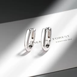 New 925 Sterling Silver Earrings, Simple And Bright U-Shaped Silver Plated With 18g Gold, Luxurious Jewelry Gift For Girls