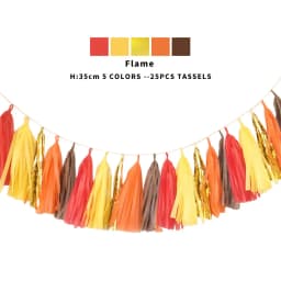 20pcs Multicolor DIY Tissue Paper Tassel Garland Sets Baby Shower Anniversary Birthday Party Wedding Decoration Crafts Supplies