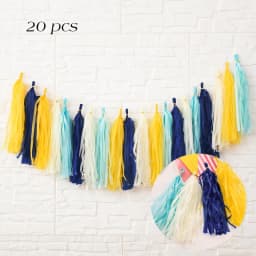 20pcs Multicolor DIY Tissue Paper Tassel Garland Sets Baby Shower Anniversary Birthday Party Wedding Decoration Crafts Supplies