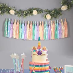 20pcs Multicolor DIY Tissue Paper Tassel Garland Sets Baby Shower Anniversary Birthday Party Wedding Decoration Crafts Supplies