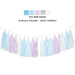 20pcs Multicolor DIY Tissue Paper Tassel Garland Sets Baby Shower Anniversary Birthday Party Wedding Decoration Crafts Supplies