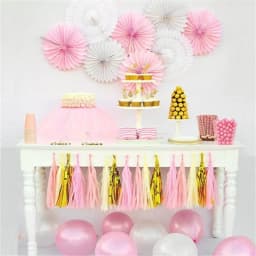 20pcs Multicolor DIY Tissue Paper Tassel Garland Sets Baby Shower Anniversary Birthday Party Wedding Decoration Crafts Supplies