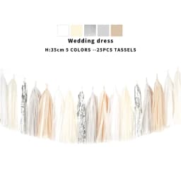 20pcs Multicolor DIY Tissue Paper Tassel Garland Sets Baby Shower Anniversary Birthday Party Wedding Decoration Crafts Supplies