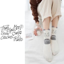 5 pairs lot pack women socks The New arrival Stereo ear cartoon animals happy funny cotton cute socks Feather yarn socks