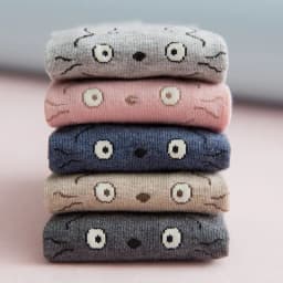 5 pairs lot pack women socks The New arrival Stereo ear cartoon animals happy funny cotton cute socks Feather yarn socks