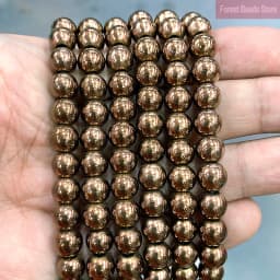 Smooth Chocolate Brown Hematite Stone Beads Loose Spacer Beads For Jewelry Making DIY Necklace Bracelet 2/3/4/6/8/10/12mm 15"