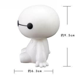 Cartoon Plastic Baymax Robot Shaking Head Figure Car Ornaments Auto Interior Decorations Big Hero Doll Toys Ornament Accessories