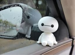 Cartoon Plastic Baymax Robot Shaking Head Figure Car Ornaments Auto Interior Decorations Big Hero Doll Toys Ornament Accessories