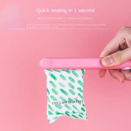 Mini Portable Heat Sealing Machine Food Vacuum Sealer Seal Packing Plastic Impulse Sealer Household Bag Clips Handheld