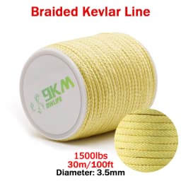 Kevlar Line 0.8mm~3.5mm Wear-Resistant Fishing Line Outdoor Camping Hiking Kite String Braided Fishing Assist Line Refractory