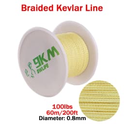 Kevlar Line 0.8mm~3.5mm Wear-Resistant Fishing Line Outdoor Camping Hiking Kite String Braided Fishing Assist Line Refractory