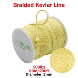 Kevlar Line 0.8mm~3.5mm Wear-Resistant Fishing Line Outdoor Camping Hiking Kite String Braided Fishing Assist Line Refractory