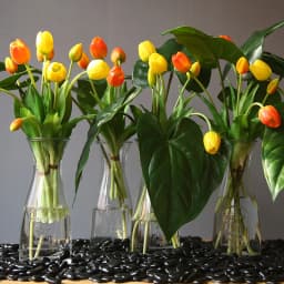 5pcs/Bouquet New Silicone Tulip Artificial Flower 40cm Real Touch Fake Plant B For Wedding Decoration Home Garen Acceeeories