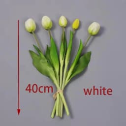 5pcs/Bouquet New Silicone Tulip Artificial Flower 40cm Real Touch Fake Plant B For Wedding Decoration Home Garen Acceeeories