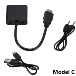 HD 1080P HDMI To VGA Converter HDMI Cable With Audio Power Supply HDMI Male To VGA Female Adapter For PS4 TV Box Xbox TV Laptop