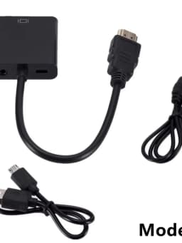 HD 1080P HDMI To VGA Converter HDMI Cable With Audio Power Supply HDMI Male To VGA Female Adapter For PS4 TV Box Xbox TV Laptop