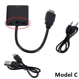 HD 1080P HDMI To VGA Converter HDMI Cable With Audio Power Supply HDMI Male To VGA Female Adapter For PS4 TV Box Xbox TV Laptop