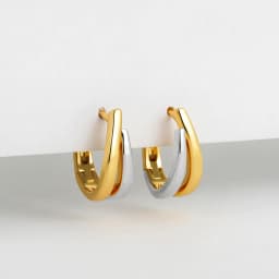 Punk Gold Plated Silver Color Mixing Metal Criss-cross Earrings for Women Geometric Small Ear Bone Aros Huggie Hoops Jewelry