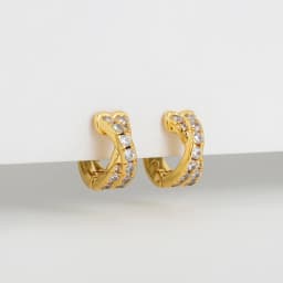 Punk Gold Plated Silver Color Mixing Metal Criss-cross Earrings for Women Geometric Small Ear Bone Aros Huggie Hoops Jewelry