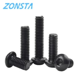 ISO7380 M2 M2.5 M3 M4 M5 M6 Round Black 10.9 Grade Hex Screws Hexagon Screw Cap Socket Button Head Allen Furniture Bolt
