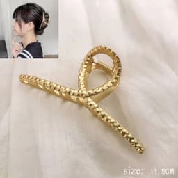 Simple Metal Hollow Out Geometric Hair Claw Ladies Elegant Hair Accessories Cross Crab Bath Clip For Women Fashion Girl Headwear
