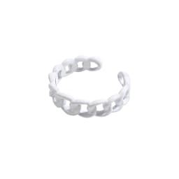2021 New Trendy Hand-painted Candy Color Dripping Oil Geometric Chain Rings for Women Multicolor Irregular Open Rings Jewelry
