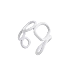 2021 New Trendy Hand-painted Candy Color Dripping Oil Geometric Chain Rings for Women Multicolor Irregular Open Rings Jewelry