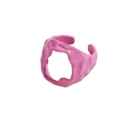 2021 New Trendy Hand-painted Candy Color Dripping Oil Geometric Chain Rings for Women Multicolor Irregular Open Rings Jewelry
