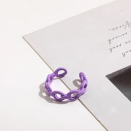 2021 New Trendy Hand-painted Candy Color Dripping Oil Geometric Chain Rings for Women Multicolor Irregular Open Rings Jewelry