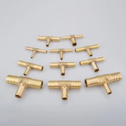 4 5 6 8 10 12 14 16 19mm Equal Reudcing Hose Barb Tee 3 Ways Brass Pipe Fitting Connector Splitter Coupler Adapter Water Gas Oil