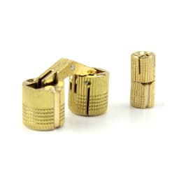 4PCS 8mm-16mm Copper Barrel Hinges Cylindrical Hidden Cabinet Concealed Invisible Brass Door Hinges For Furniture Hardware