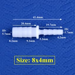5~200pcs 4~12mm To 2.4~9mm White PE Pagoda Reducing Direct Connectors Aquarium Tank Air Pump Adapter Micro Irrigation Hose Joint
