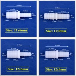5~200pcs 4~12mm To 2.4~9mm White PE Pagoda Reducing Direct Connectors Aquarium Tank Air Pump Adapter Micro Irrigation Hose Joint