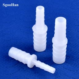 5~200pcs 4~12mm To 2.4~9mm White PE Pagoda Reducing Direct Connectors Aquarium Tank Air Pump Adapter Micro Irrigation Hose Joint