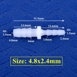 5~200pcs 4~12mm To 2.4~9mm White PE Pagoda Reducing Direct Connectors Aquarium Tank Air Pump Adapter Micro Irrigation Hose Joint